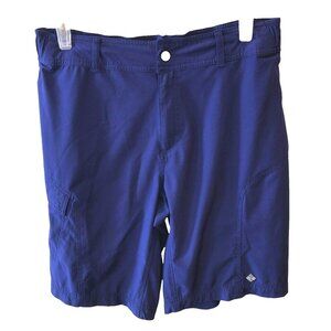 Columbia Mens Medium 11" Blue Omni Shield Stretch Lightweight Cargo Shorts Sz M